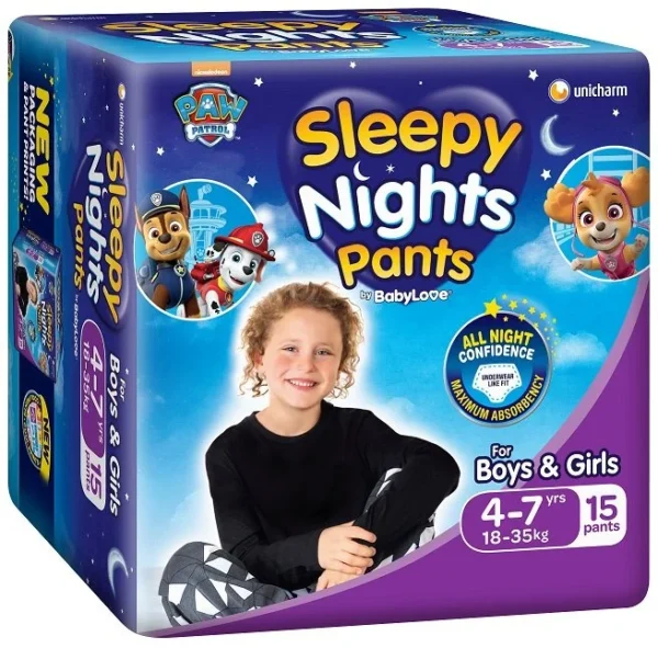 Babylove Sleepy Nights Pants 4-7yr Pkt 15